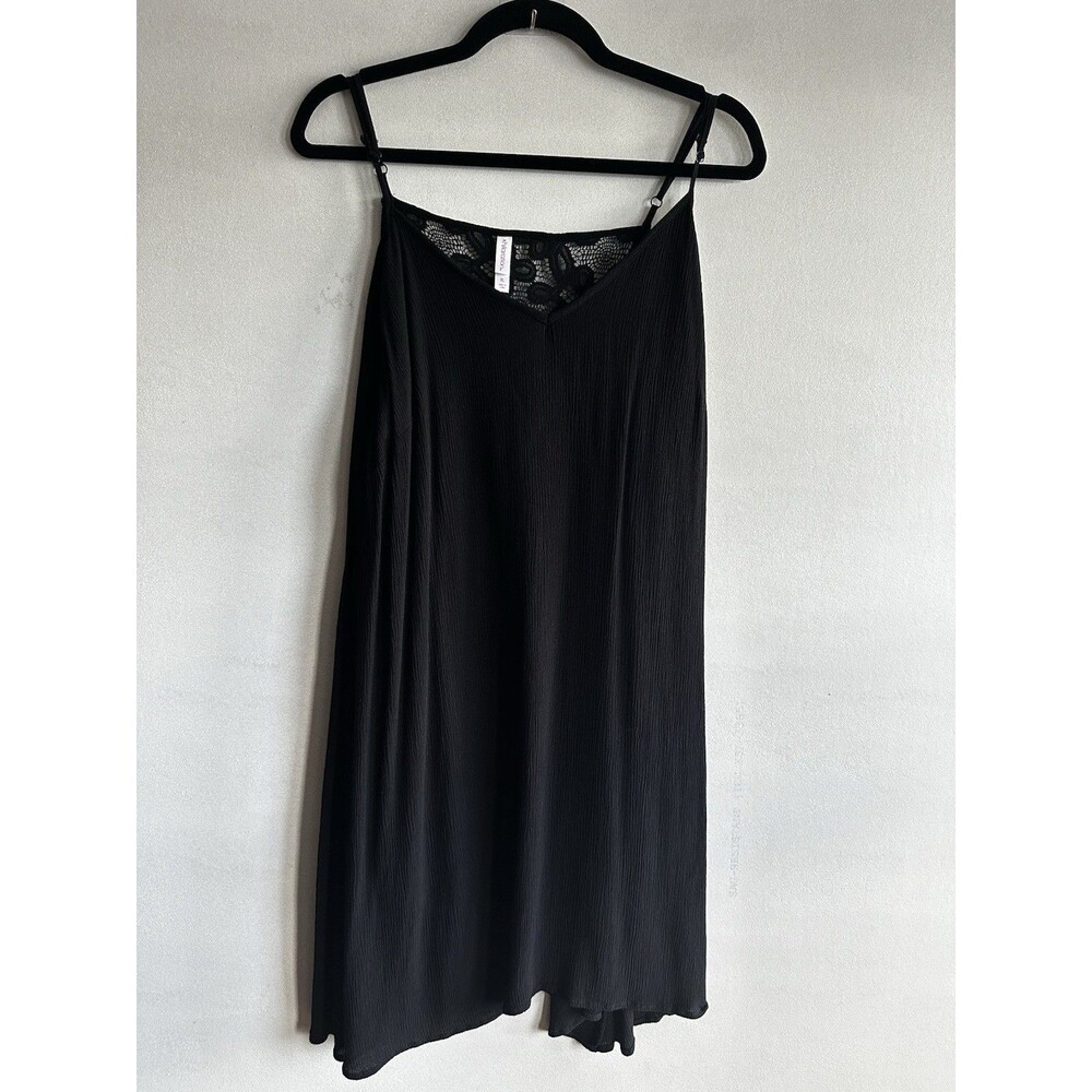 Xhilaration Womens XL Black Lace Trim Slip Dress Romantic Sexy Intimates Soft